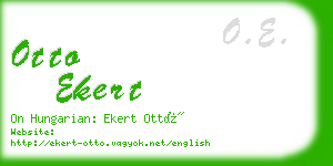 otto ekert business card